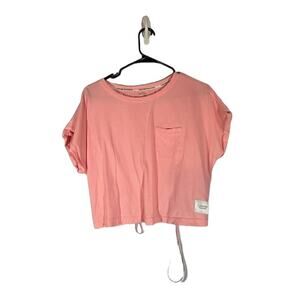 Calvin Klein Performance Pink Adjustable Waist Athletic T-Shirt Women Sz M